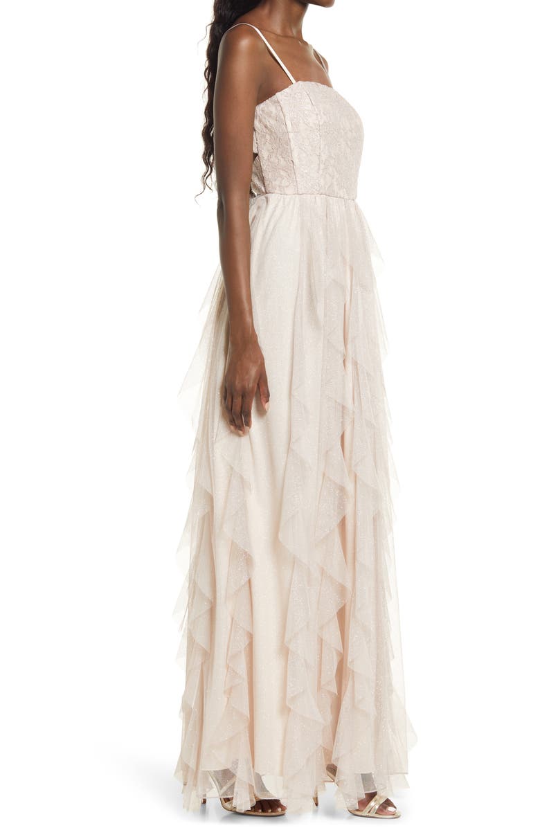 Speechless Lace Glitter Tulle Dress, Alternate, color, 