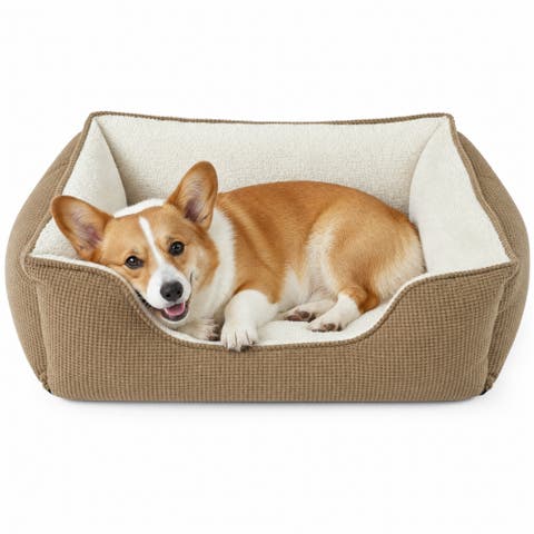 Essential Niblet Velvet Square Cuddler Pet Bed