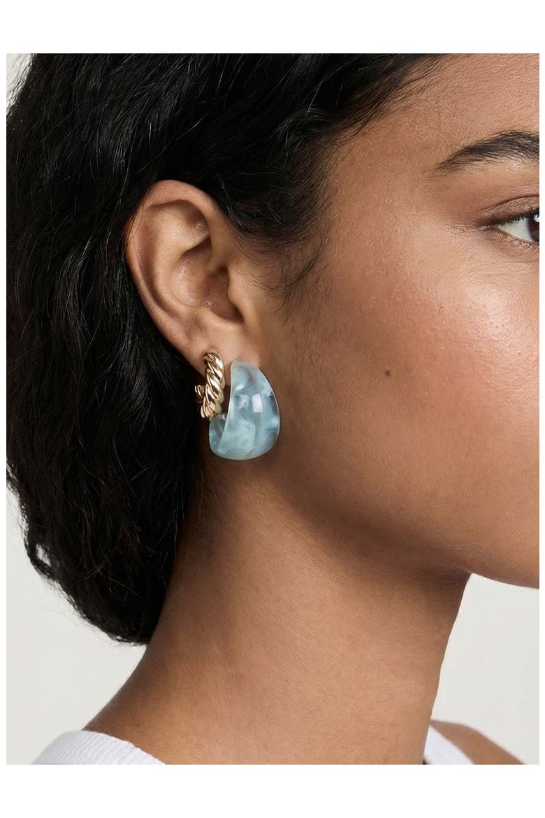 Super Set of 3 Hoop Earrings, Alternate, color, BLUE MULTI