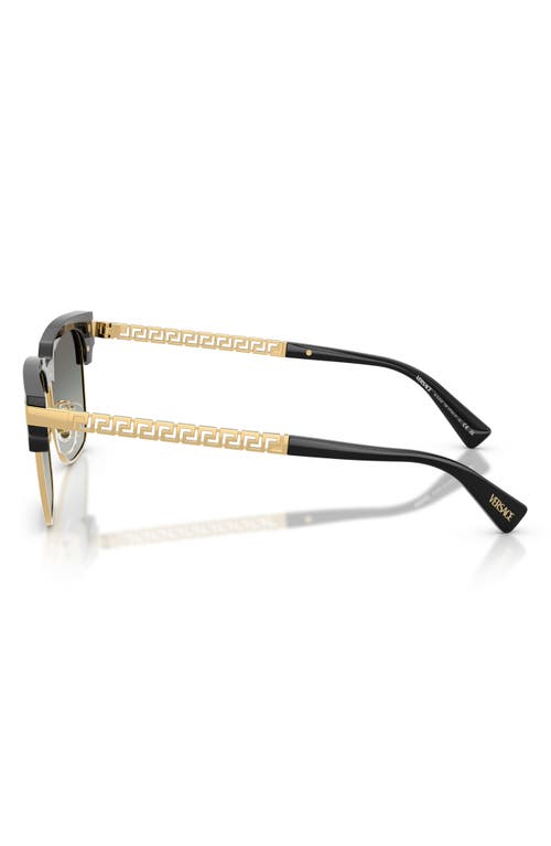 Versace 55mm Gradient Square Sunglasses In Gold