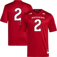 adidas Men's adidas #2 Scarlet Rutgers Scarlet Knights Premier Football Jersey
