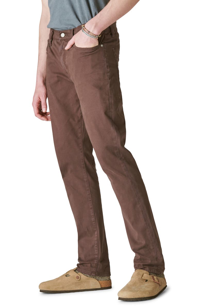 Lucky Brand 412 Athletic Slim Fit Sateen Five Pocket Pants, Alternate, color, 