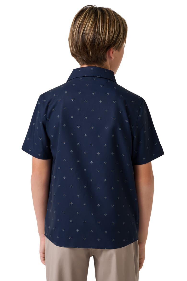 Kids' Techwoven Port Visit Button-Up Shirt, Alternate, color, TOTAL ECLIPSE