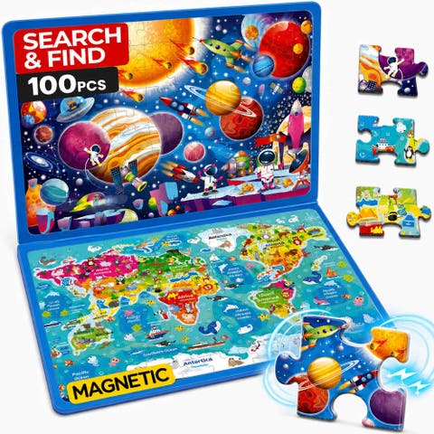 100 PCS Magnetic Kids Jigsaw Puzzle Book