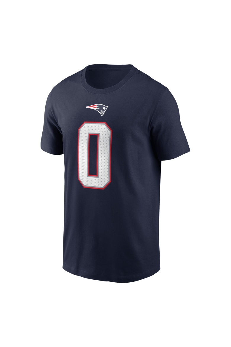 Men's Nike Christian Gonzalez Navy New England Patriots Player Name & Number T-Shirt, Alternate, color, Navy