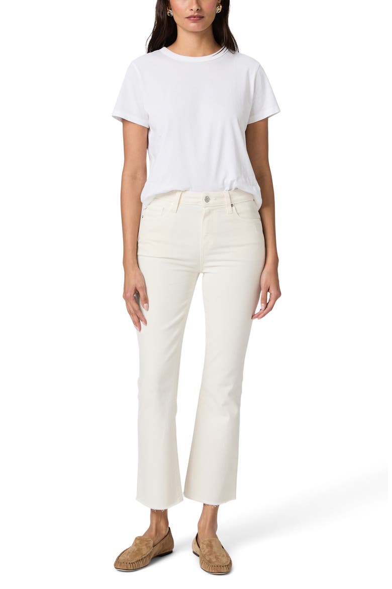 Mason Raw Hem Ankle Straight Leg Jeans, Alternate, color, CREAM CLOUD