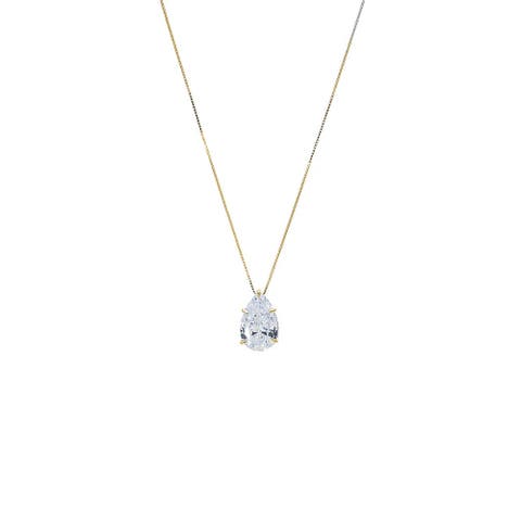 Fancy Pear CZ Necklace