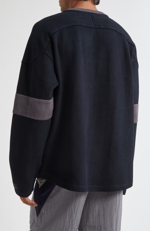 Erl Gender Inclusive Laced Hockey Jersey Sweatshirt In Black