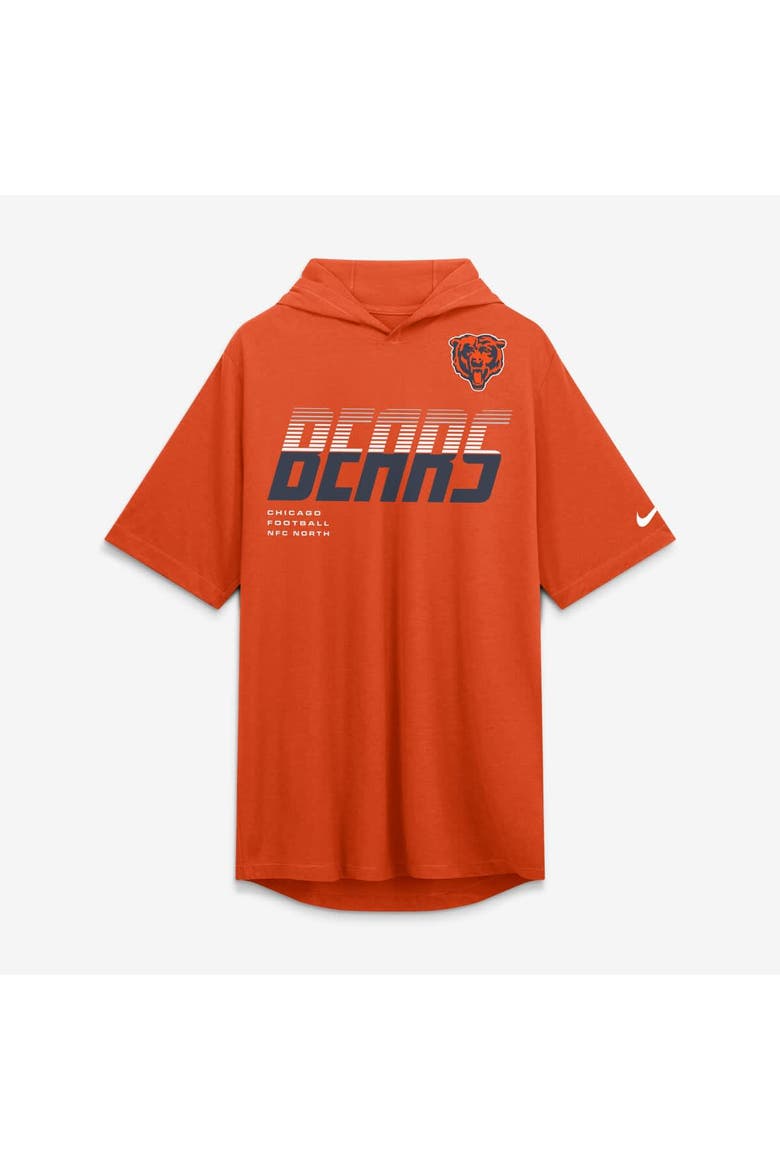 Men's Nike Orange Chicago Bears Tri-Blend Hooded T-Shirt, Alternate, color, Orange