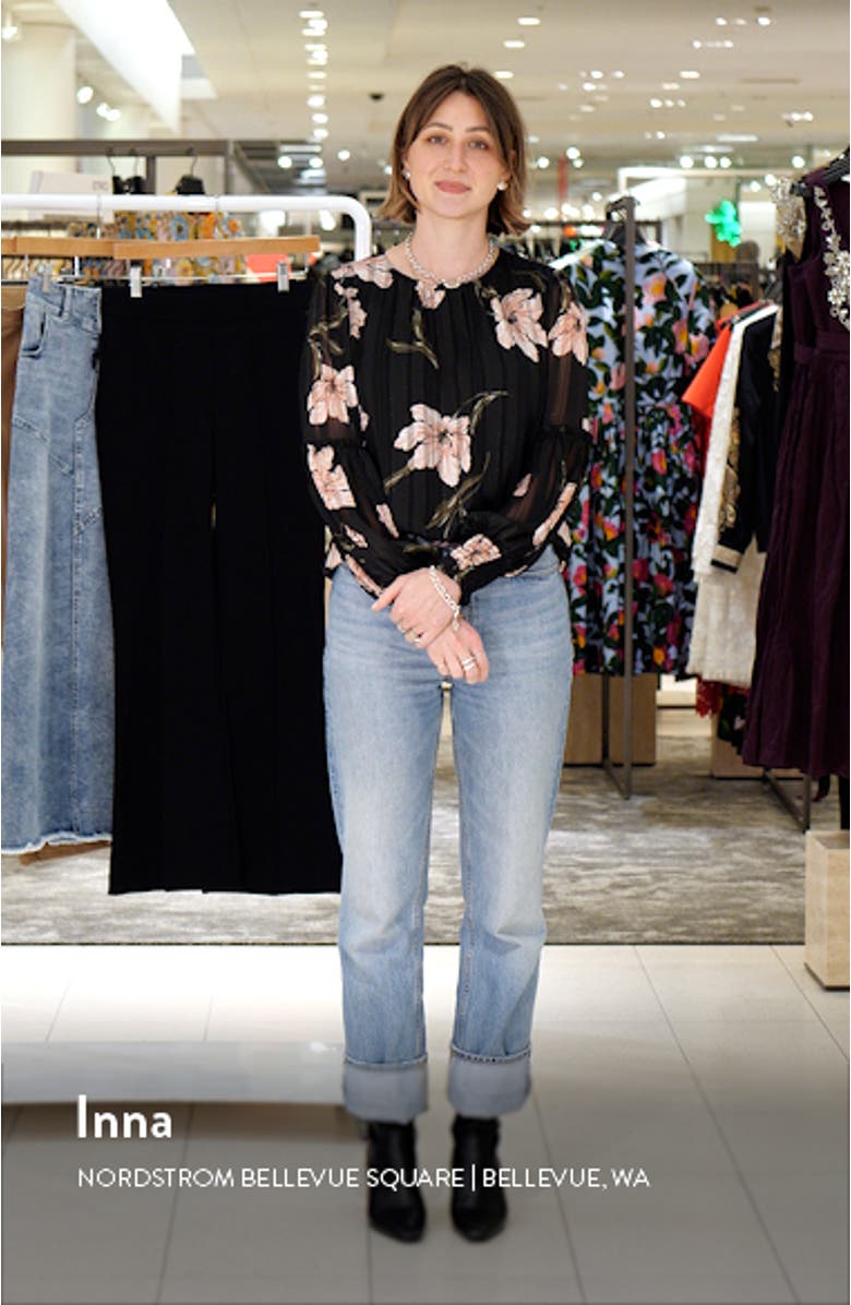 Metallic Floral Print Top, sales video thumbnail