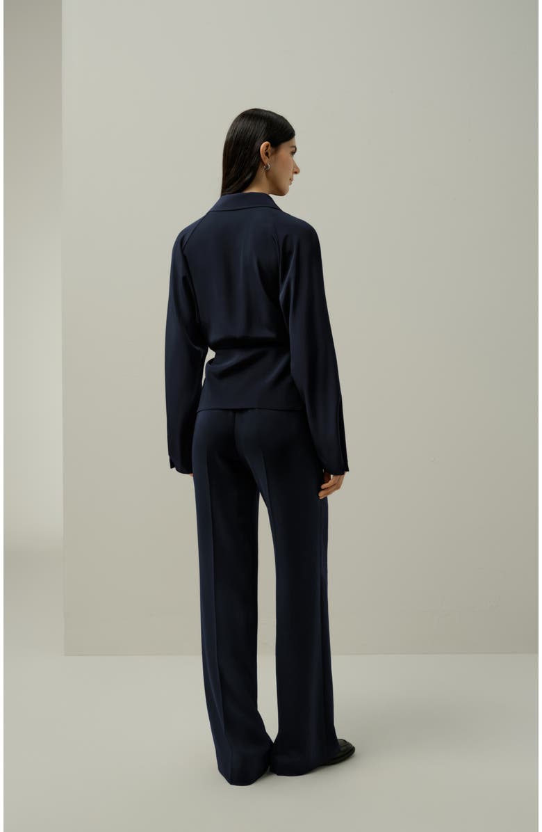 Lilysilk Multipositional Silk Shirt, Alternate, color, Midnight Blue