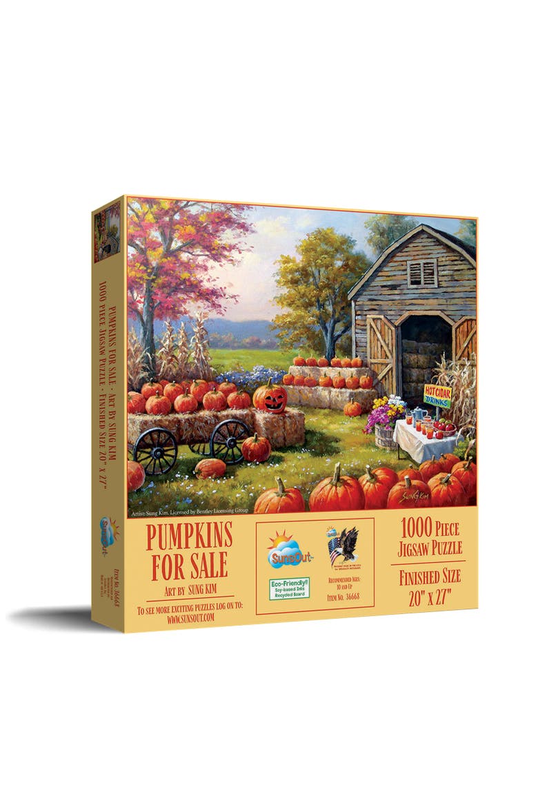 Pumpkins for Sale 1000 piece Jigsaw Puzzle for Adults, Main, color, Multicolor