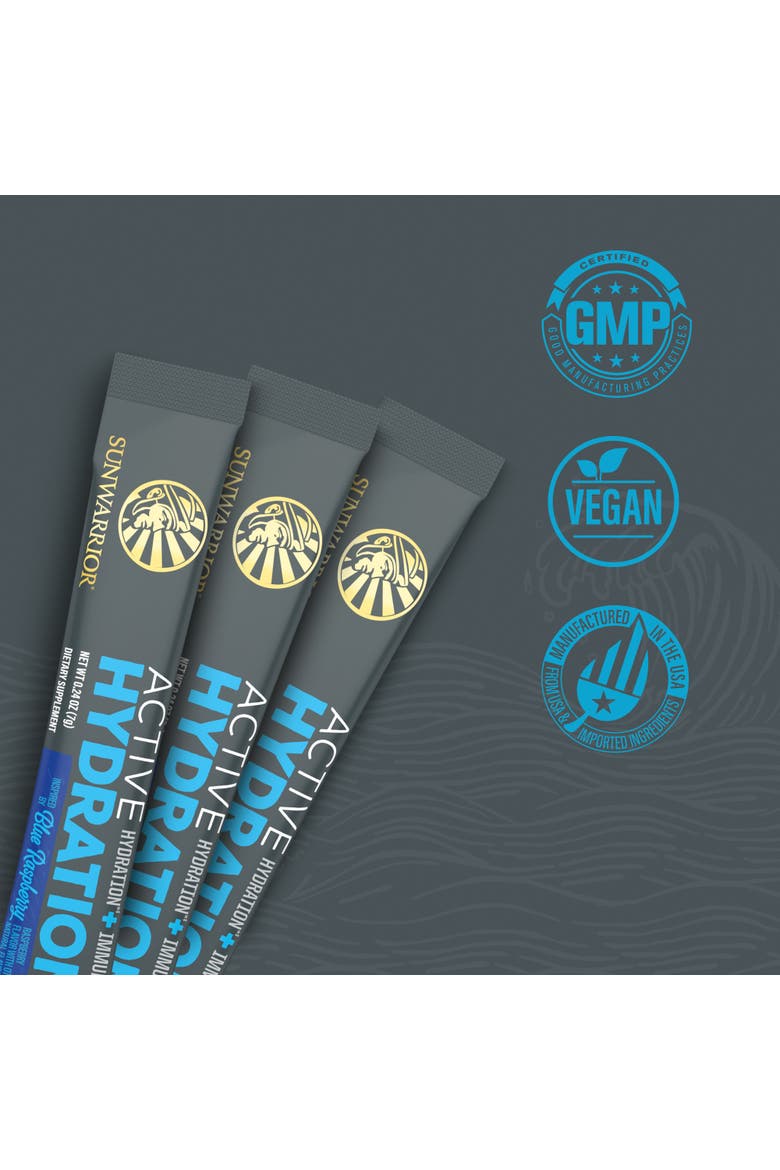Active Hydration Electrolyte Powder Sticks, 126g, 18ct, Alternate, color, Blue Raspberry