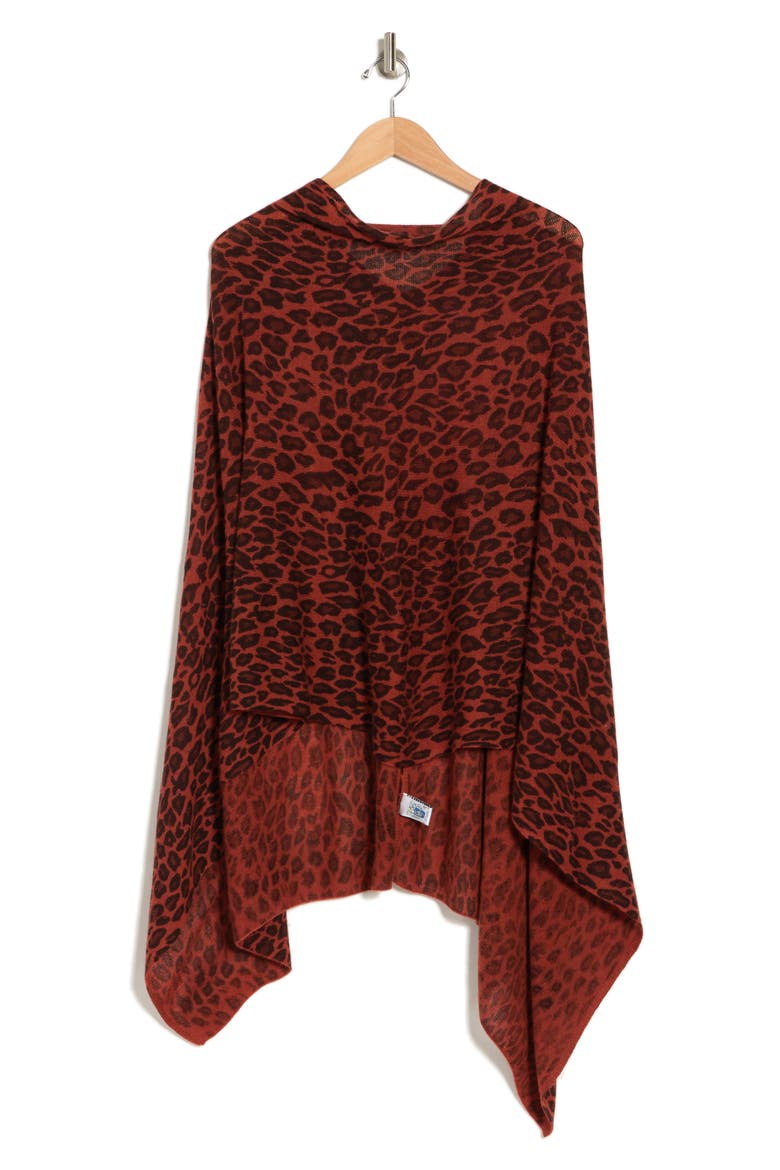 Animalier Poncho, Alternate, color, CINNAMON