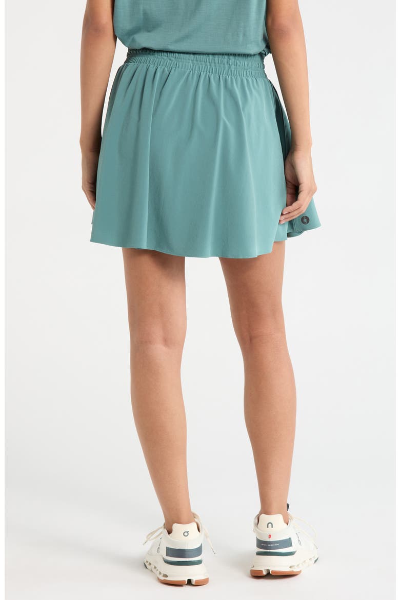 Active Stretch Woven Skirt, Alternate, color, DUSTY TEAL