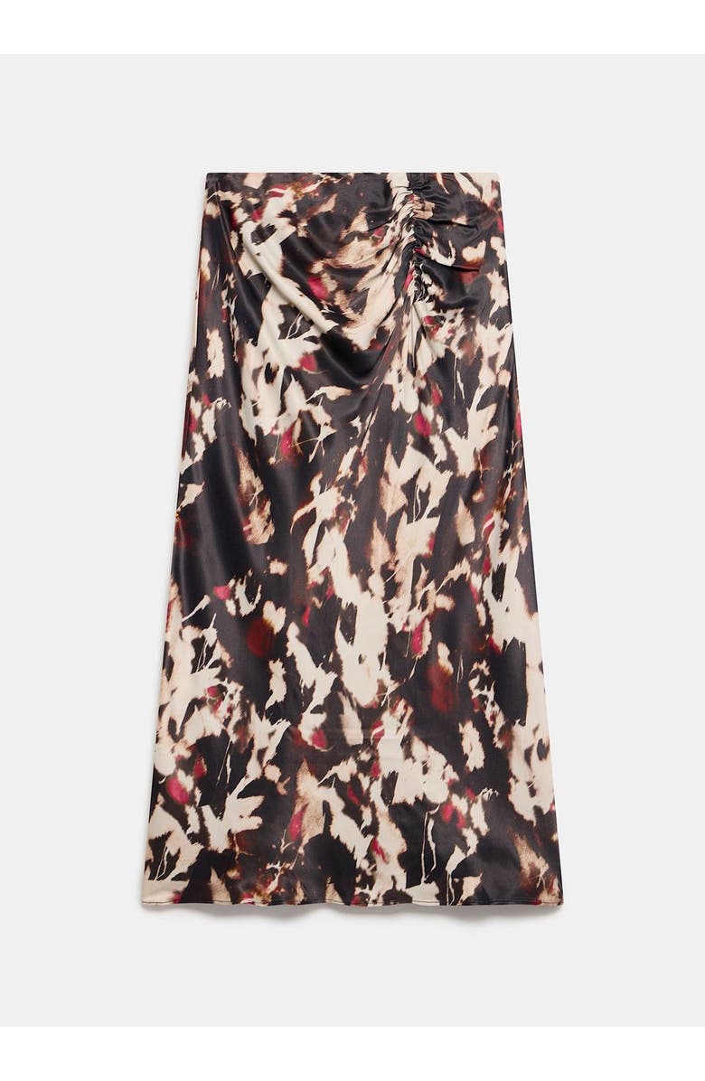 MINT VELVET Abstract Print Midi Skirt, Alternate, color, Burgundy