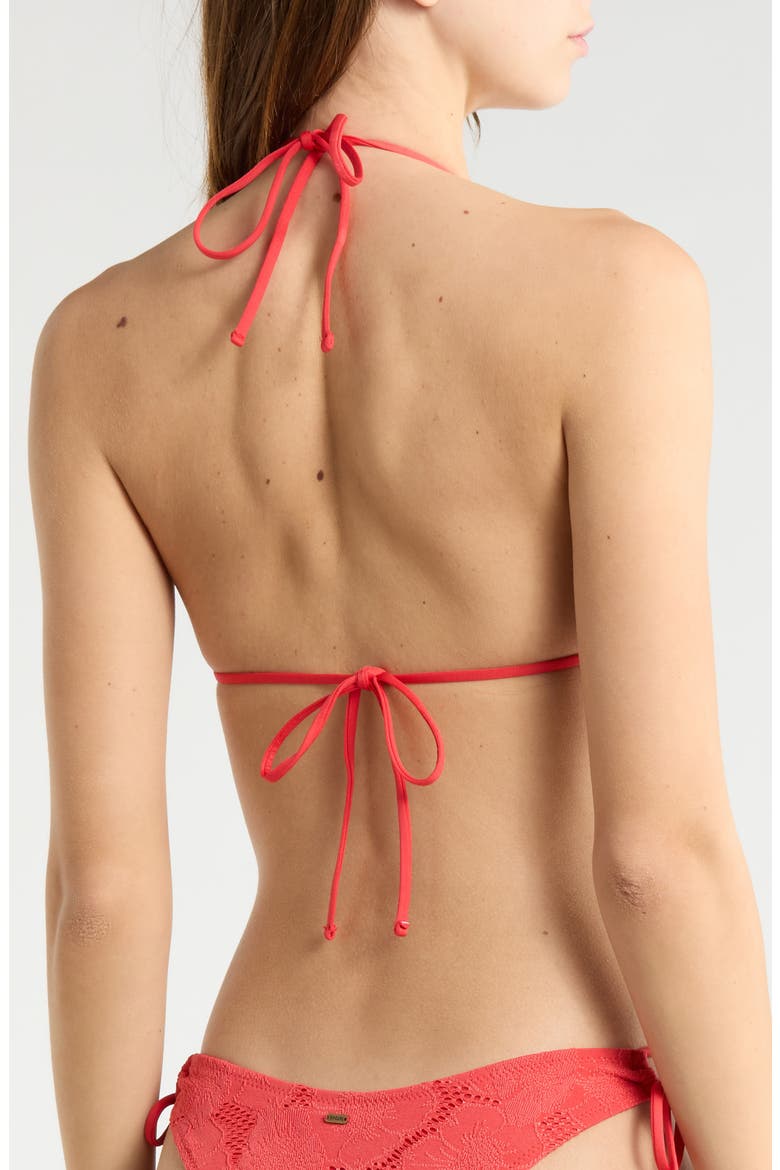 Oasis Triangle Bikini Top, Alternate, color, RED