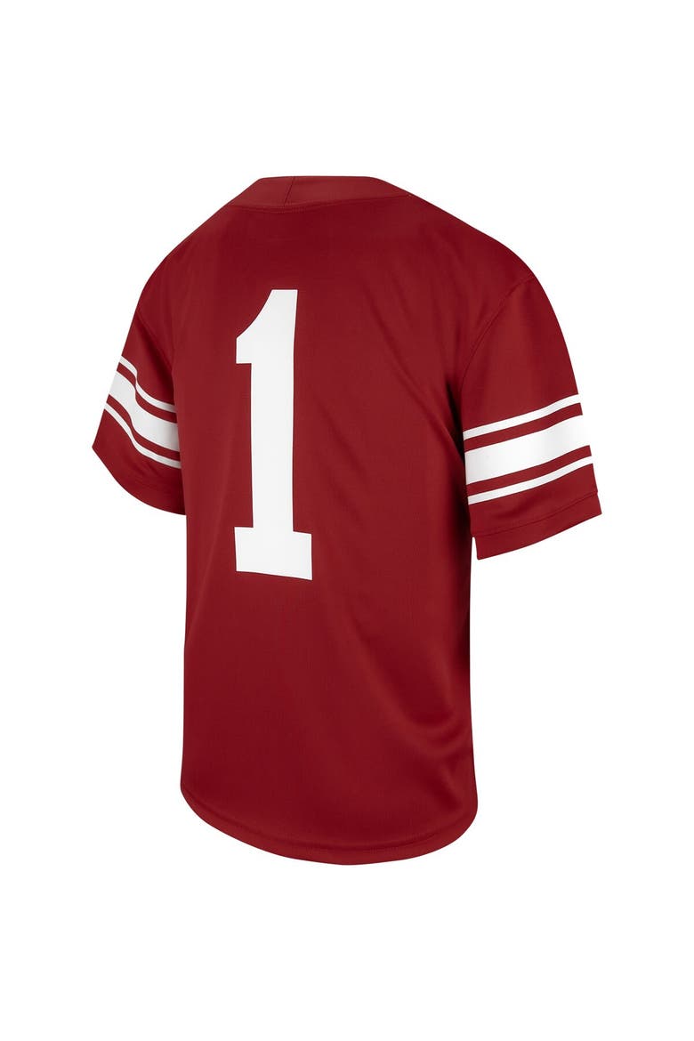 Youth Jordan Brand #1 Crimson Oklahoma Sooners Untouchable Replica Game Jersey, Alternate, color, Crimson