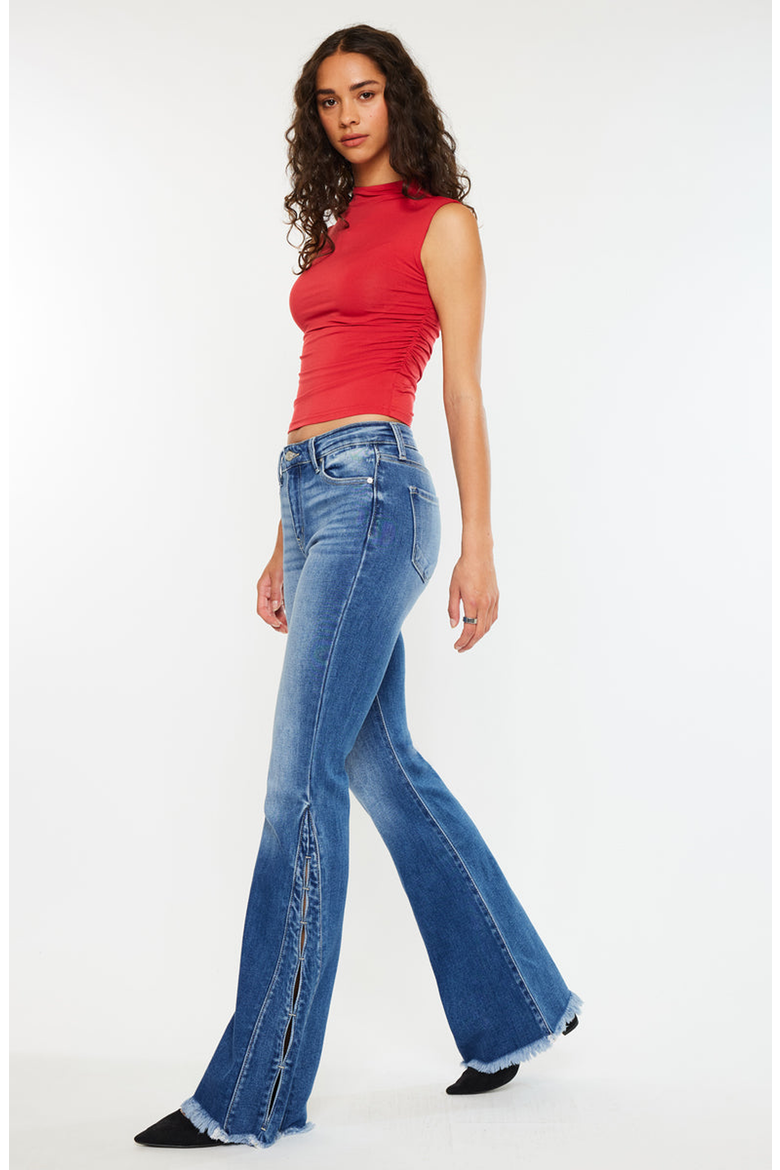 Rila High Rise Flare Jeans, Alternate, color, Medium Wash