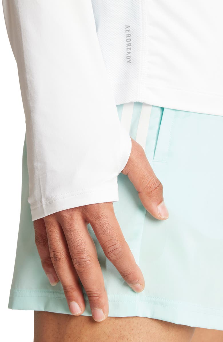 adidas Own the Run AEROREADY Quarter-Zip Track Top, Alternate, color,