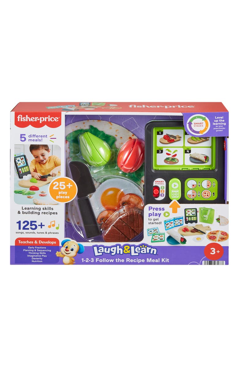 FISHER PRICE Laugh & Learn<sup>™</sup> 1-2-3 Follow the Recipe Meal Kit Playset, Main, color,
