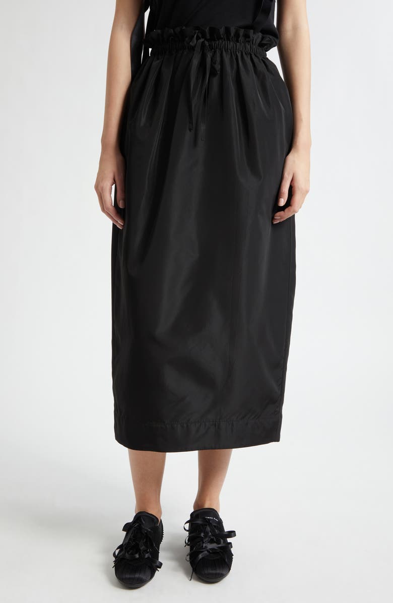Simone Rocha Gathered Waist Tulip Skirt, Main, color, Black