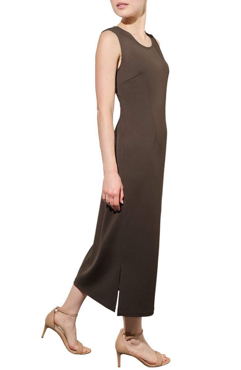 Ming Wang Sleeveless Midi Dress, Alternate, color, Dark Umber