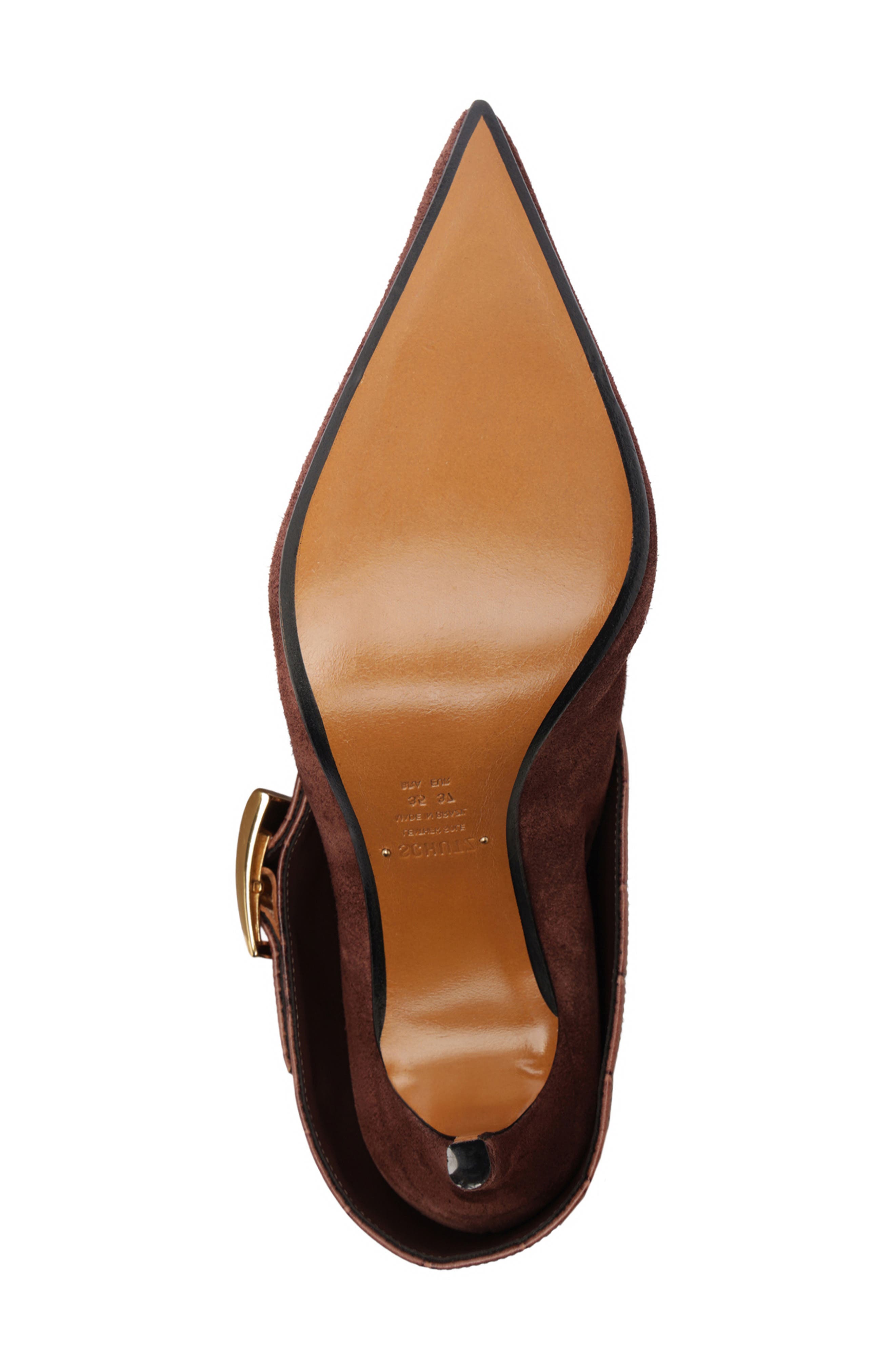 Schutz Beatrix Pointed Toe Boot, Alternate, color, Root Brown