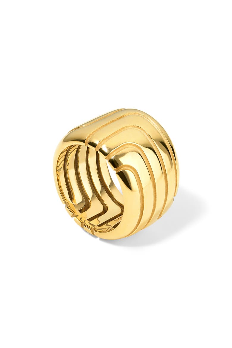 Labyrinth Band Ring, Main, color, YELLOW GOLD