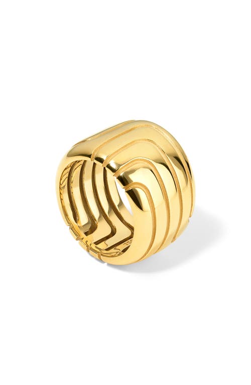 Pamela Zamore Labyrinth Band Ring In Gold