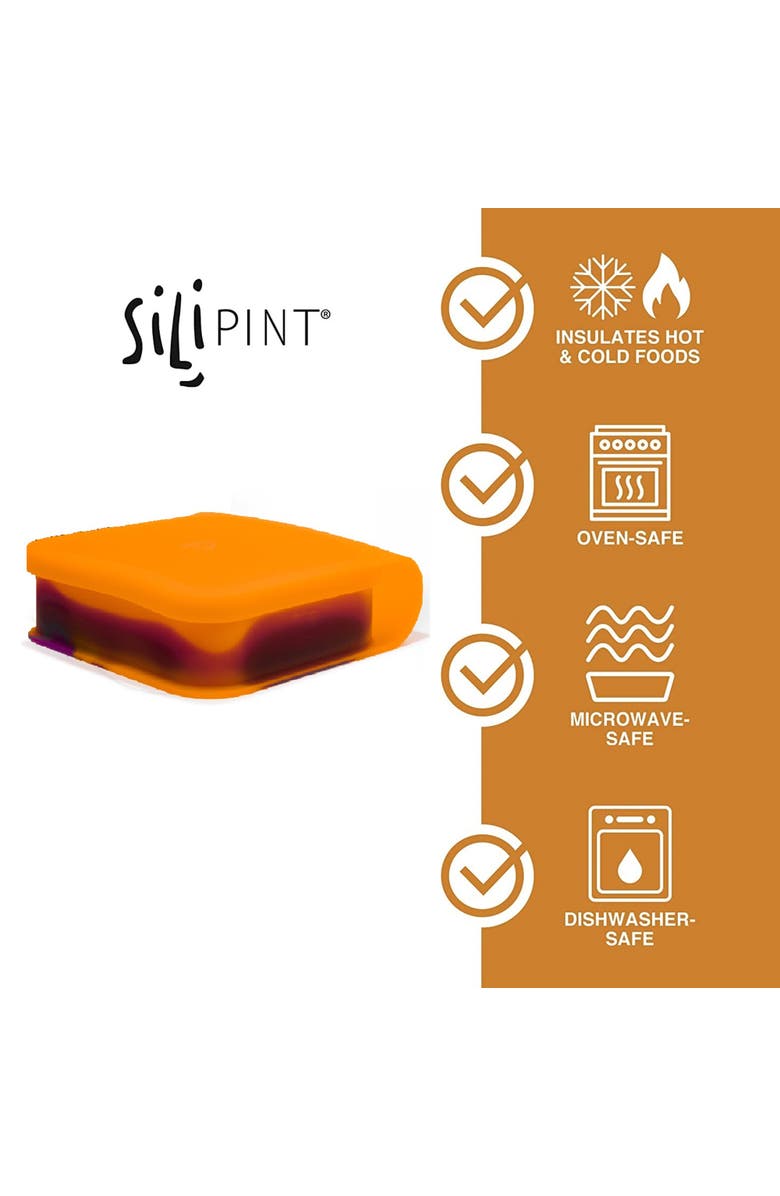 Silipint Silicone Go Go Bowls Set Of 4 Sizes 10, 20, 30 Oz, Alternate, color, Orange