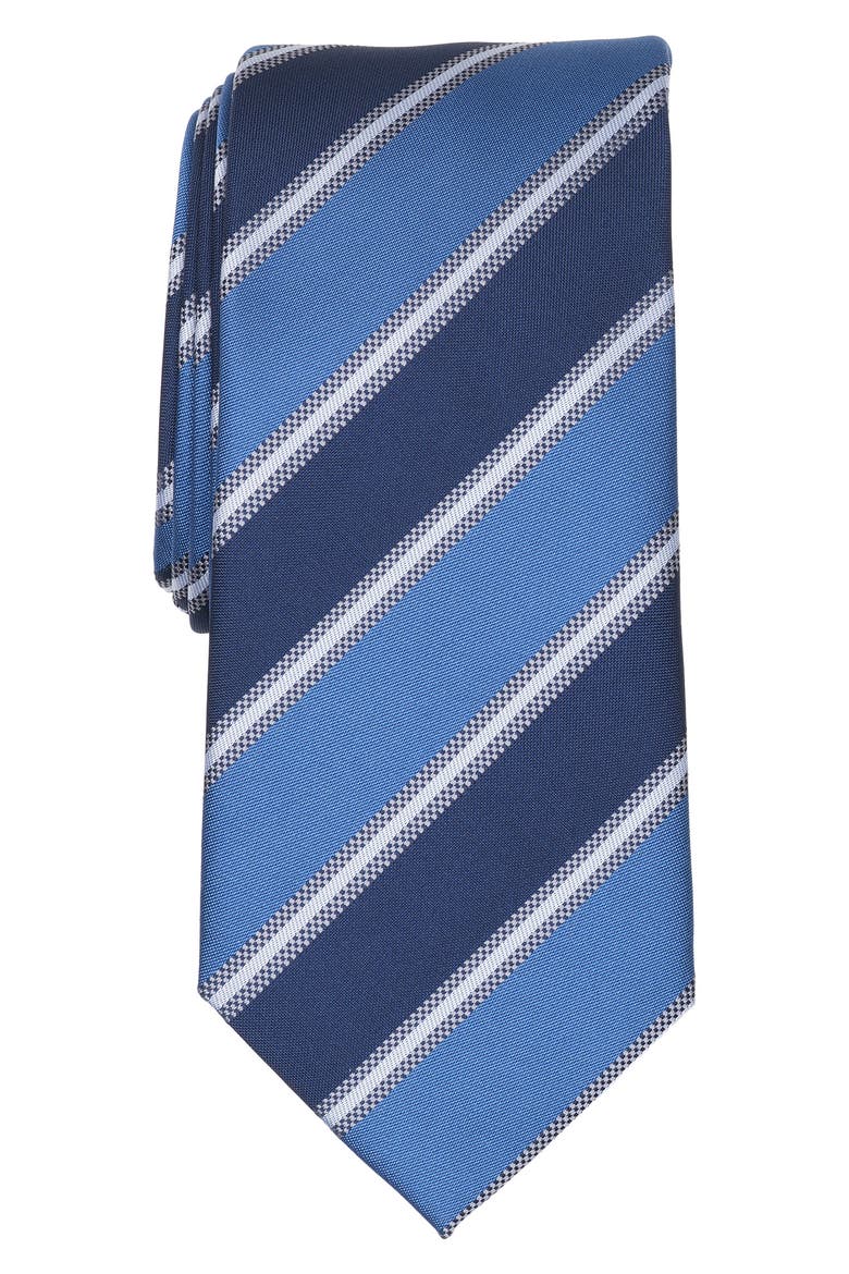 Allen Stripe Tie, Main, color, DENIM