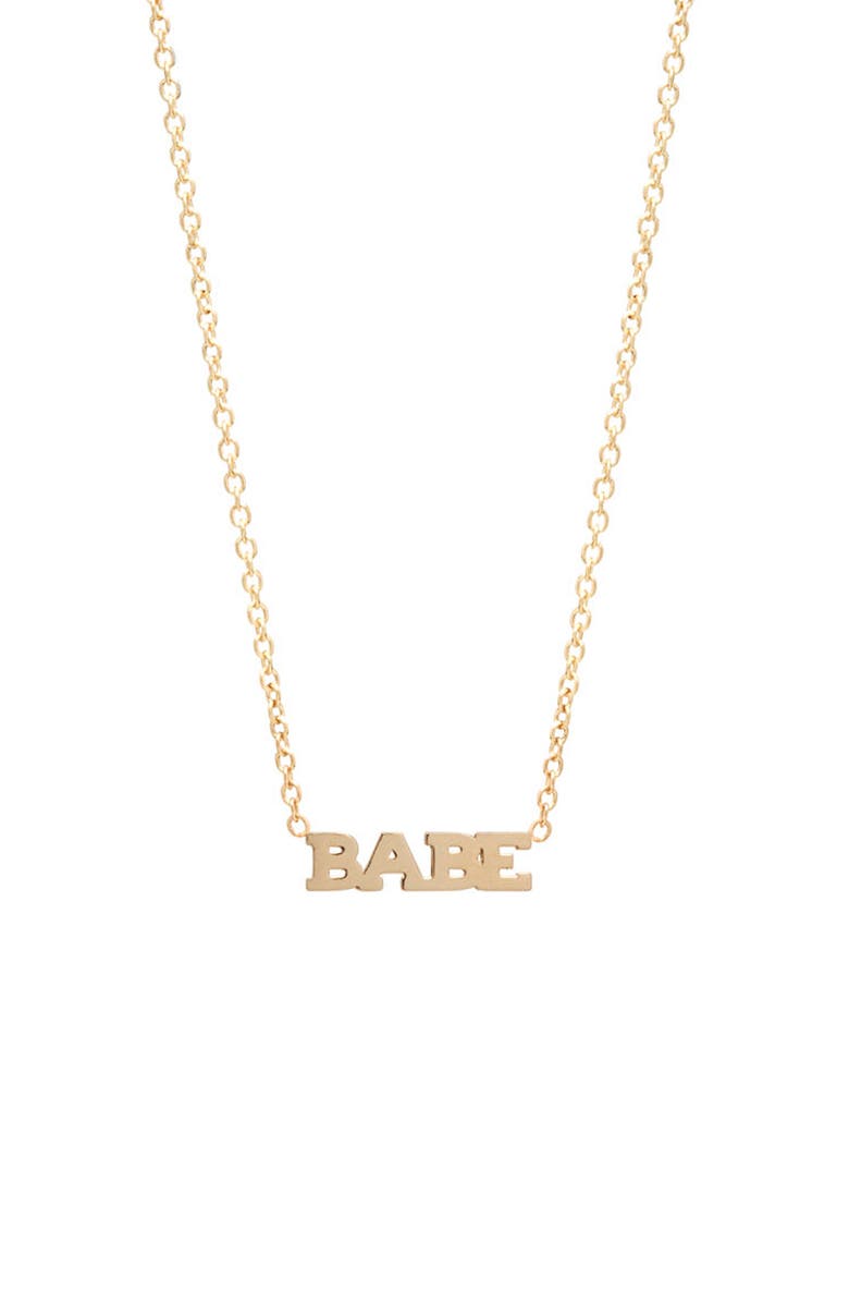 Zoë Chicco Itty Bitty Typographical Pendant Necklace, Main, color,