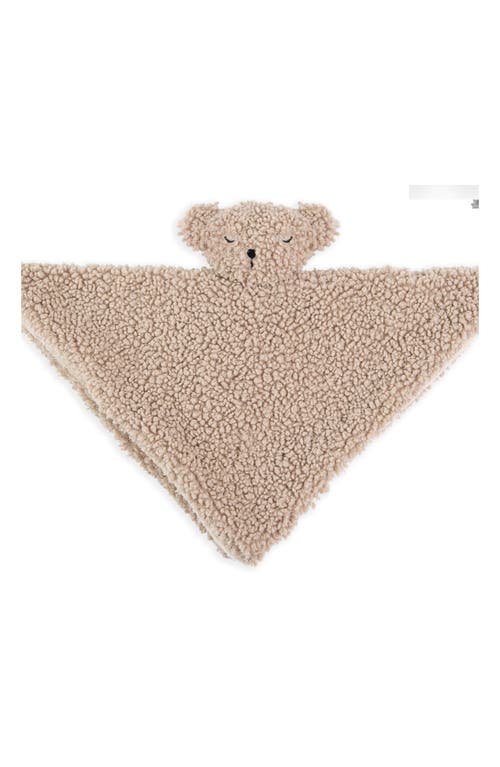 7 A.m. Enfant Baby Lovey Bear Fleece Blanket In Brown