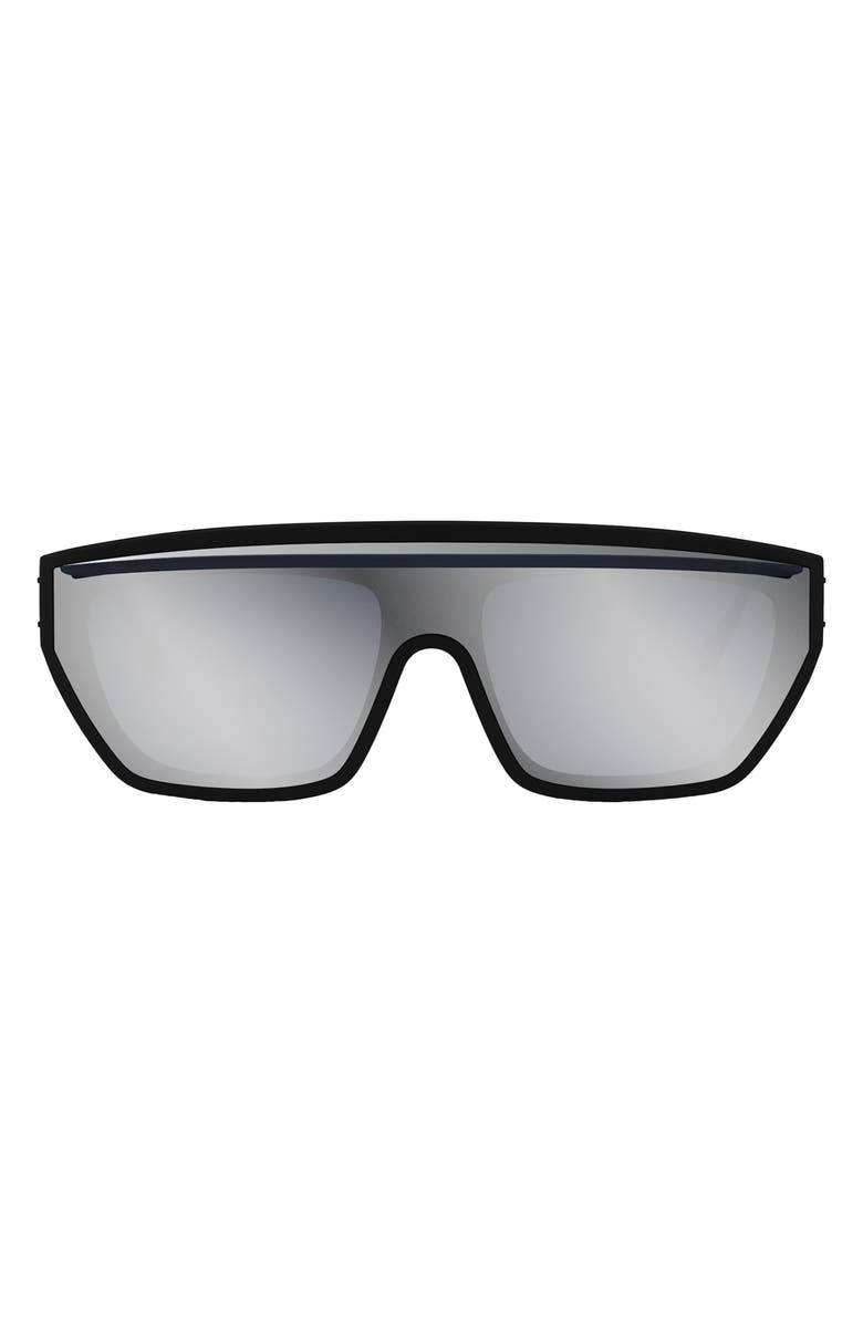 DIOR 'DiorClub M7U Mask Sunglasses, Main, color, Matte Black / Smoke Mirror