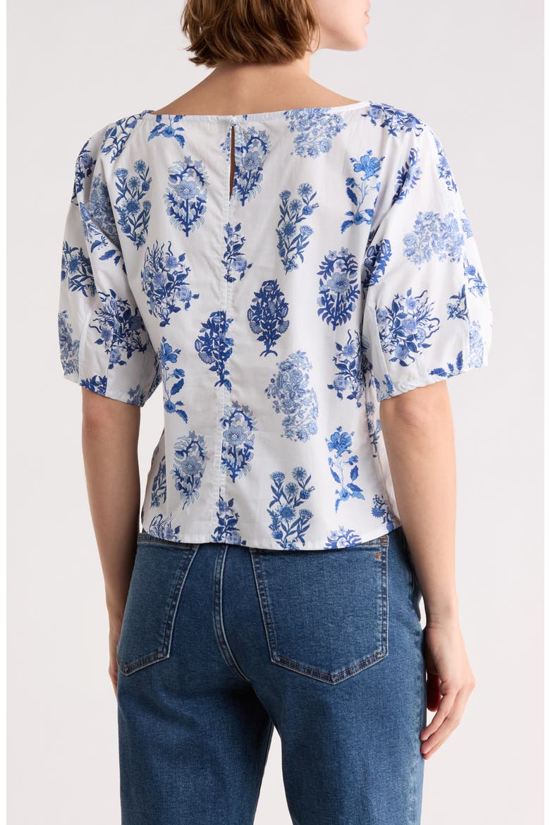 Boat Neck Barrel Sleeve Top, Alternate, color, TWILIGHT BLUE