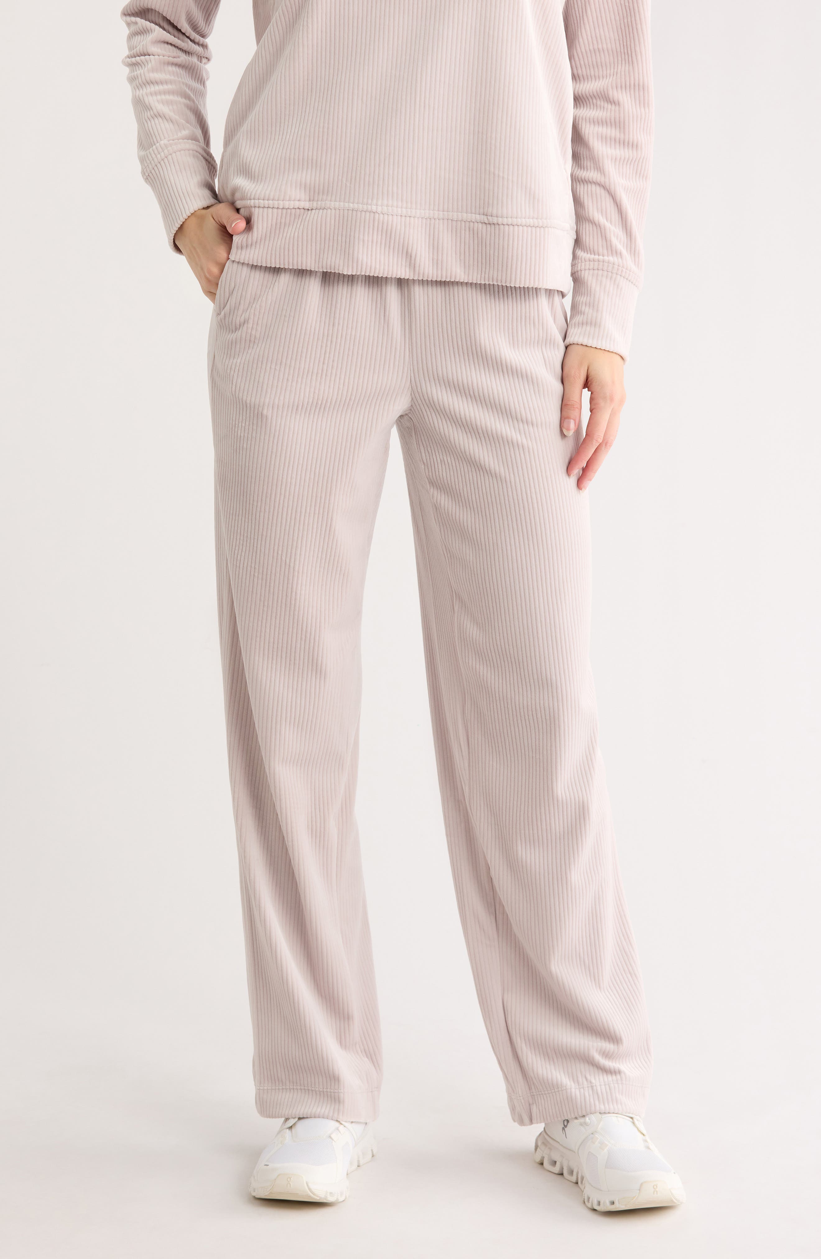 APANA Ribbed Velour Pull-On Pants