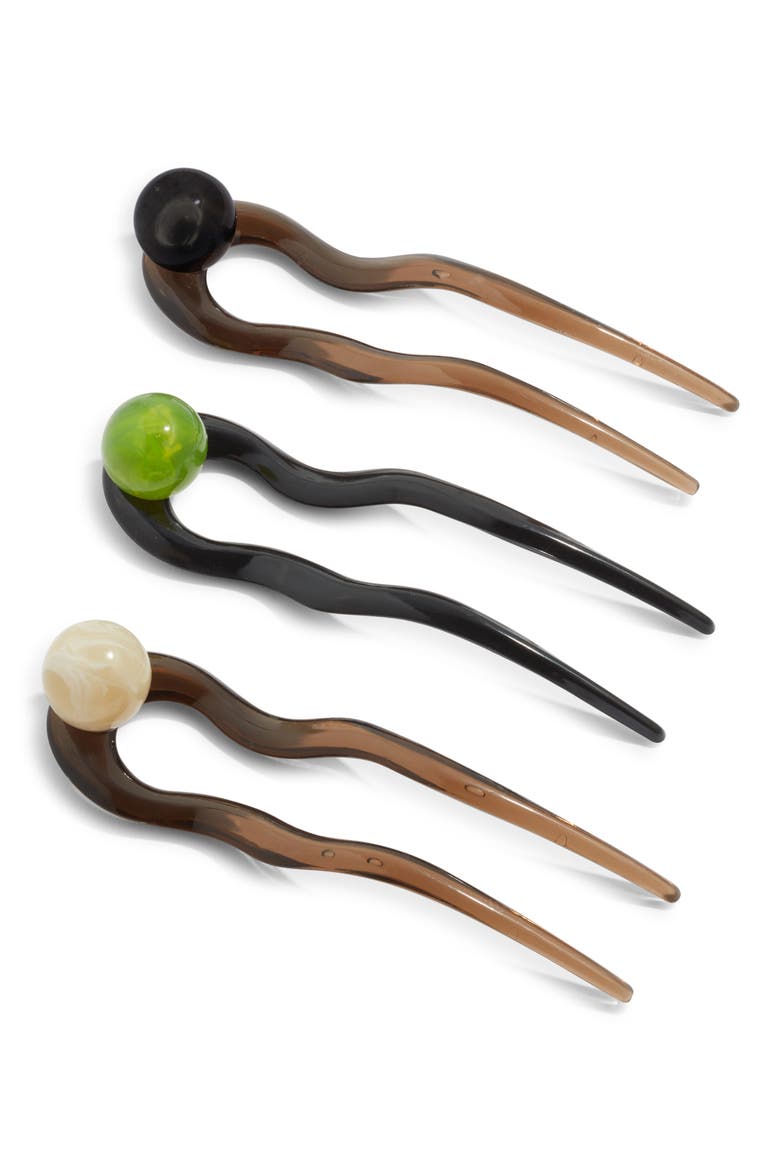 Orb Stix 3-Pack Hair Pins, Main, color, BLUE MULTI
