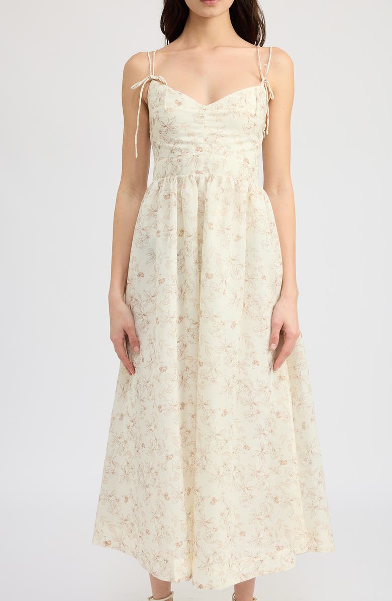 En Saison Jaylin Tie Strap Maxi Dress, Alternate, color, 