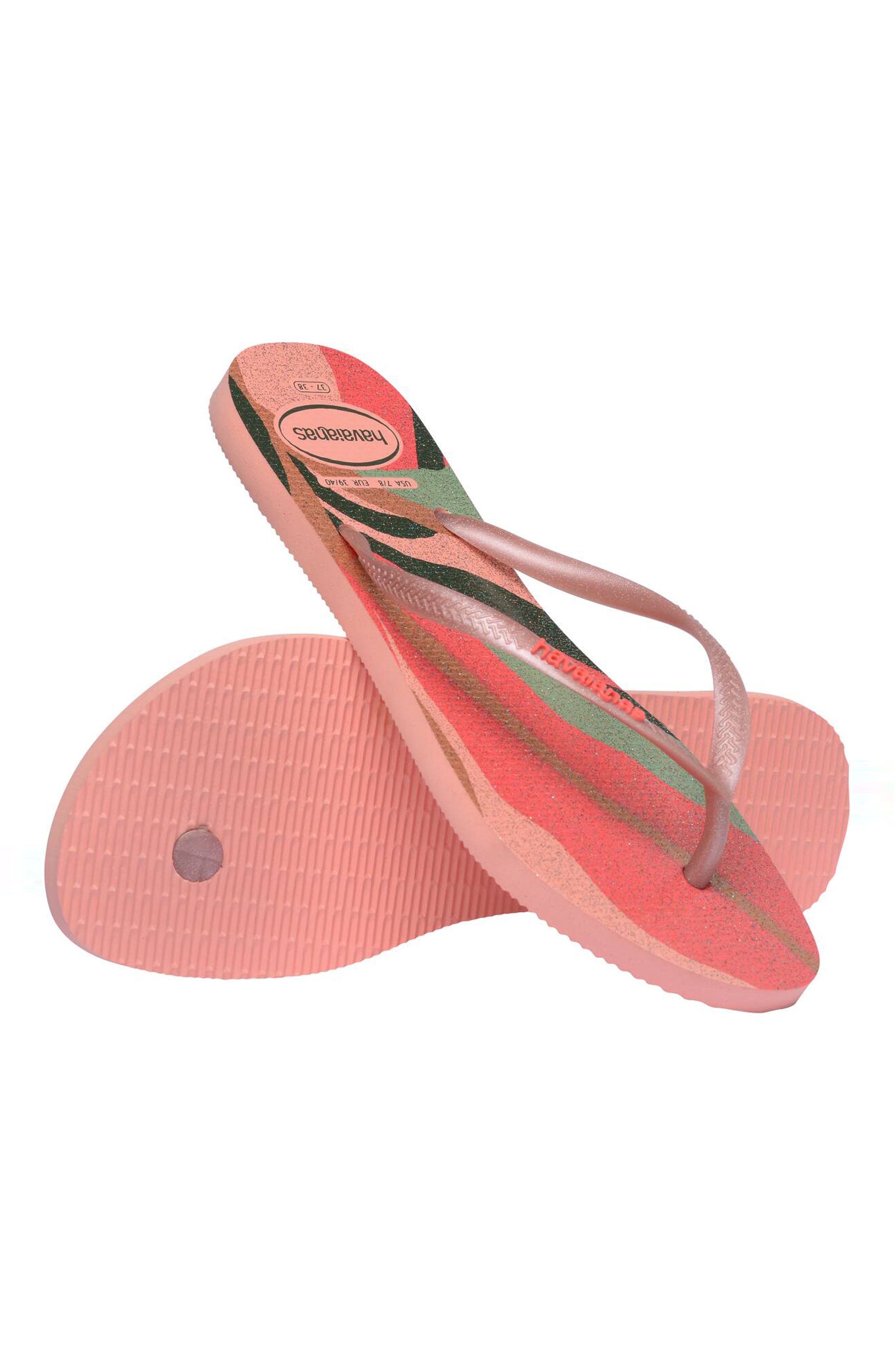 Havaianas Slim Palette Flip Flop, Alternate, color, Blossom
