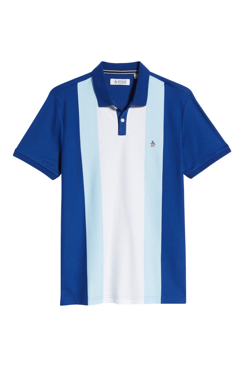 Bowling Stripe Polo, Alternate, color, CERULEAN