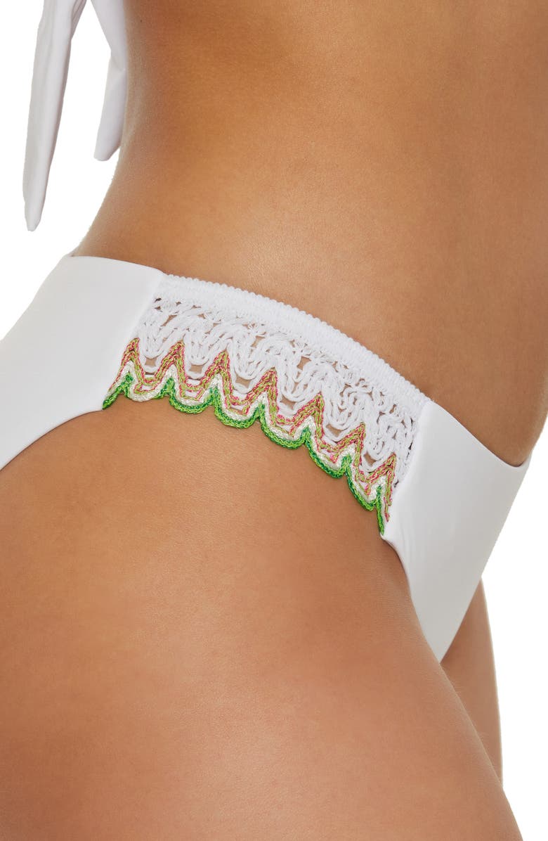 Becca Delilah Bikini Bottoms, Alternate, color, White