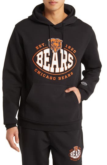 Hugo Boss Nfl Chicago Bears Cotton Blend Printed Regular Fit Hoodie In Chicago Bears Black