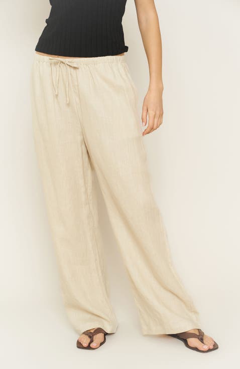 Women's Beige Straight-Leg Pants | Nordstrom