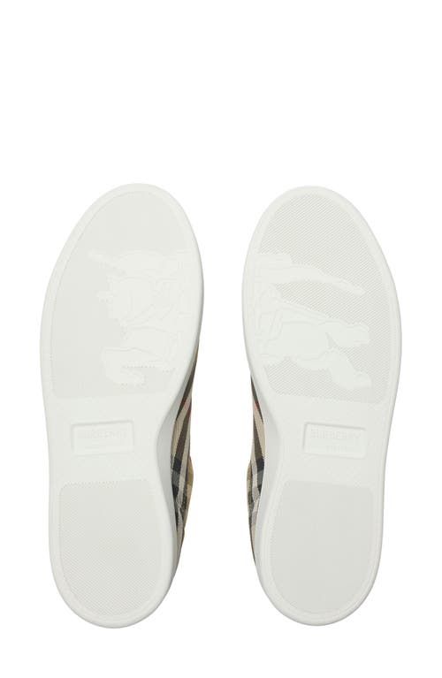 Burberry Set Check Low Top Sneaker In Brown