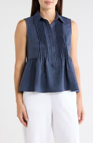 MAX STUDIO Sleeveless Peplum Top