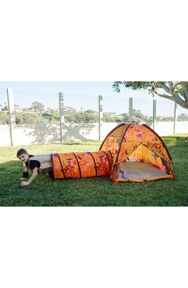 Pacific Play Tents Sunrise Safari Play Tent with Tunnel, Alternate, color, Orange