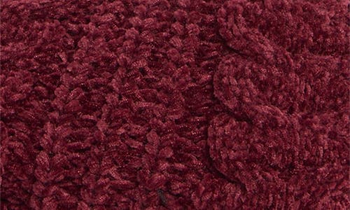 Nine West Chenille Slouchy Cable Knit Cap In Red