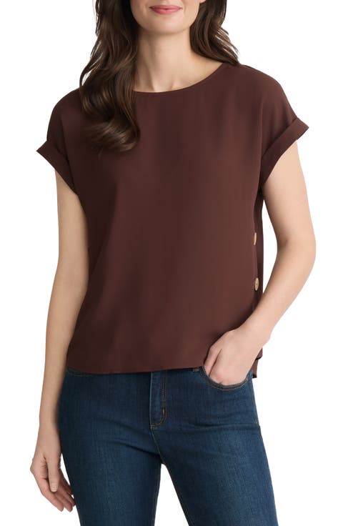 Side Button Detail Top (Regular & Petite)