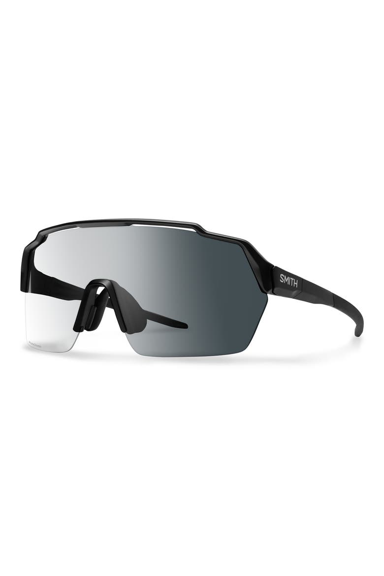 Shift Split MAG™ 142mm Shield Sunglasses, Alternate, color, BLACK / CLEAR TO GRAY